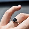 Anillo Balo turmalina negra