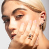 Anillo Calypso obsidiana negra