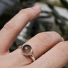 Anillo Siriana cuarzo ahumado