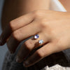 Anillo Aurora amatista y aguamarina