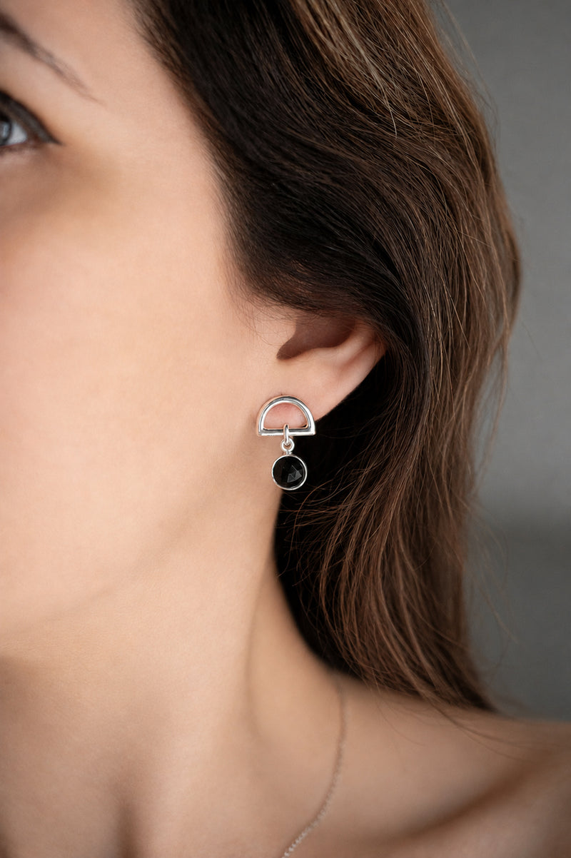 Aretes Killa ónix negro