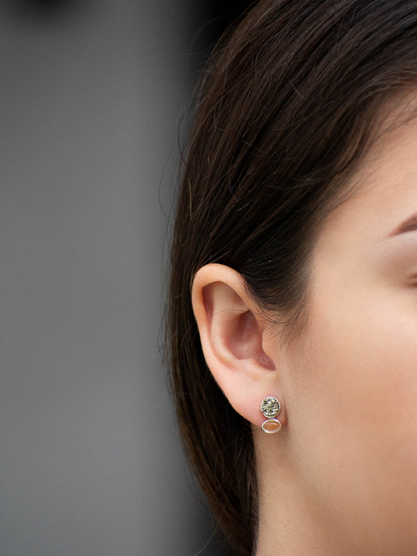 Aretes Joia pirita y citrino