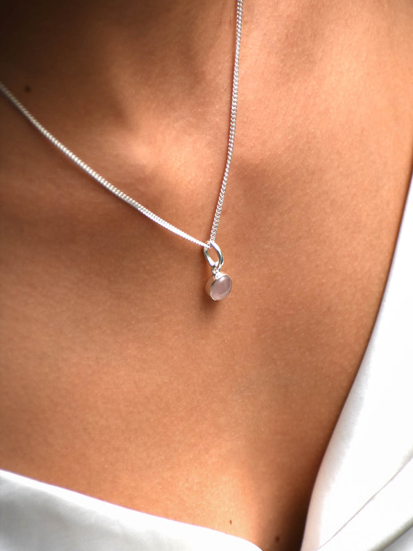 Collar Hermes cuarzo rosa