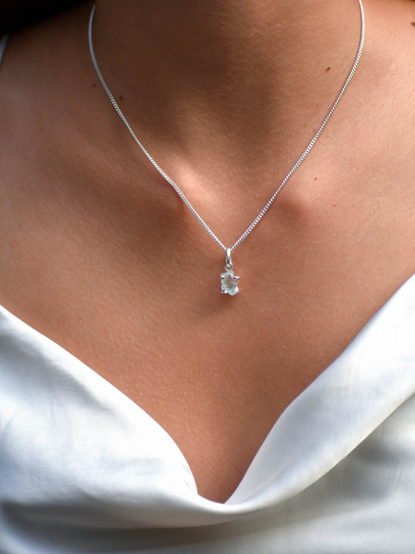 Collar Raw aguamarina - Secundaria