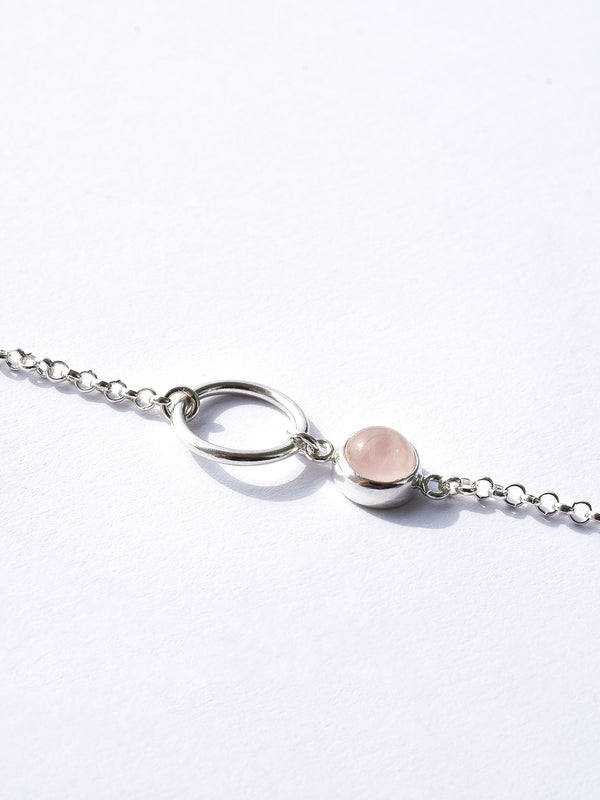 Pulsera Isis cuarzo rosa