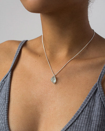 Collar Raw aguamarina - Secundaria