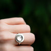 Anillo Saturno cuarzo cristal