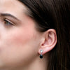 Aretes Kairo cuarzo cristal y ónix negro