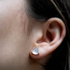 Aretes Kora cuarzo rosa facetado