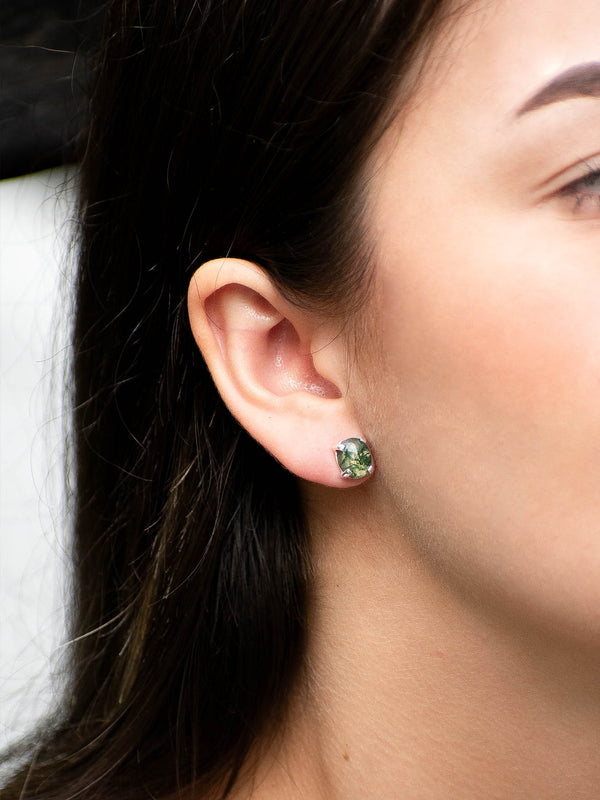 Aretes Leto ágata musgosa