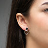 Aretes Mila turmalina negra