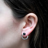 Aretes Olympia obsidiana negra