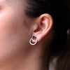 Aretes Quora turmalina negra