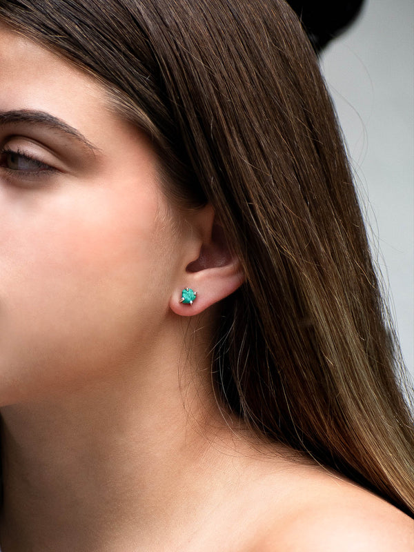 Aretes Raw crisocola