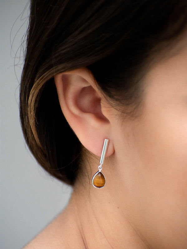 Aretes Runa ojo de tigre - Secundaria