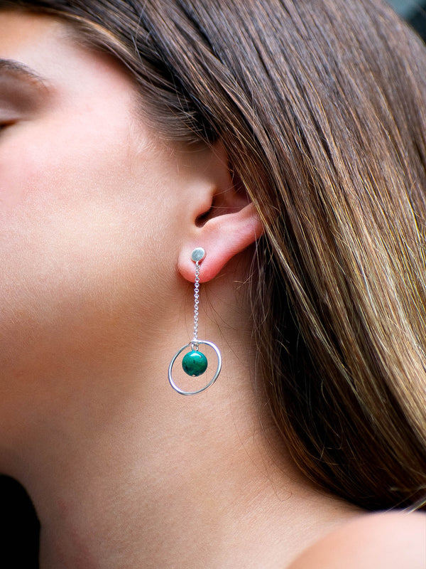 Aretes Solar crisocola