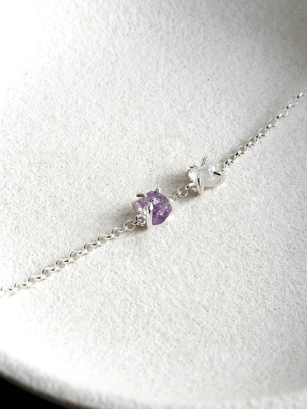 Pulsera Camus amatista & cuarzo cristal