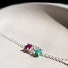 Pulsera Orión amazonita, cuarzo cristal y turmalina rosa