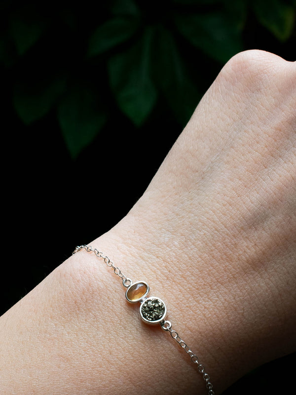 Pulsera Joia pirita y citrino