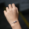 Pulsera Orión pirita, cuarzo cristal y turmalina negra
