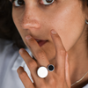 Anillo Thoros obsidiana negra