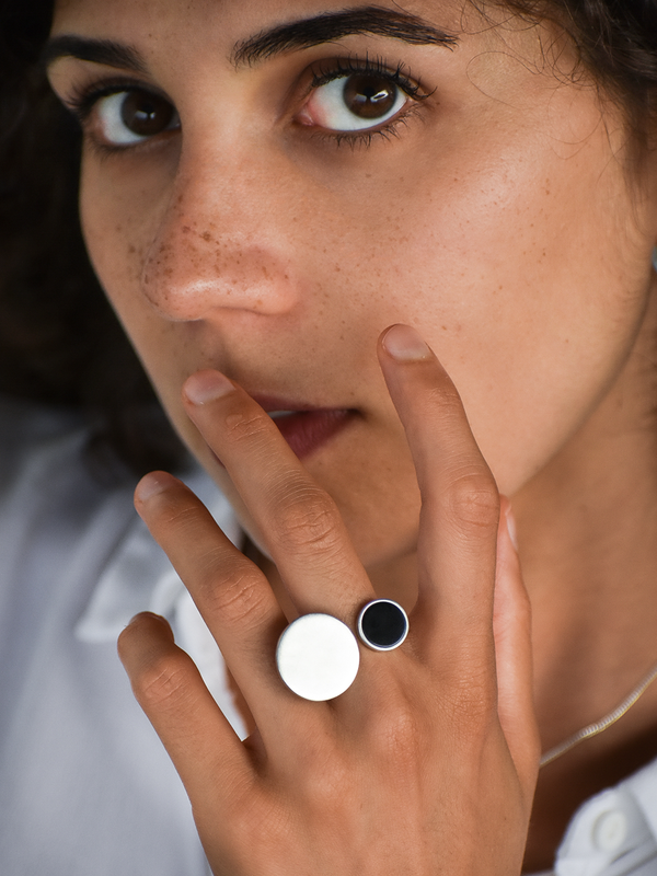 Anillo Thoros obsidiana negra - Secundaria