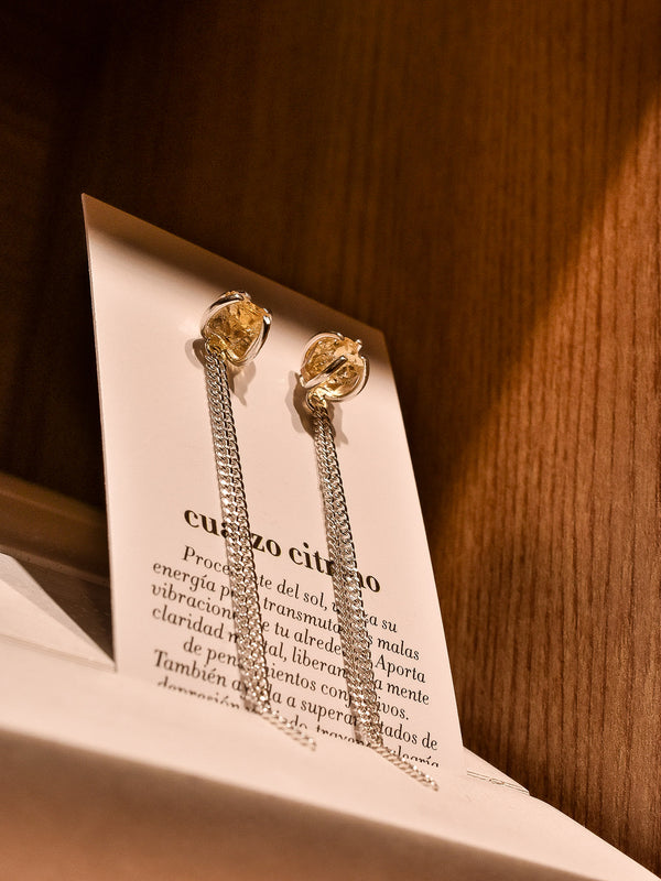 Aretes Drop citrino - Secundaria