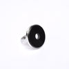 Anillo Sol obsidiana negra