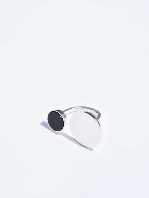 Anillo Thoros obsidiana negra