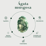 Aretes Leto ágata musgosa - Imagen informativa