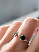 Anillo Camus pirita & obsidiana negra - Miniatura 2