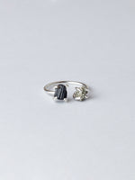Anillo Camus pirita & turmalina negra - Miniatura 2