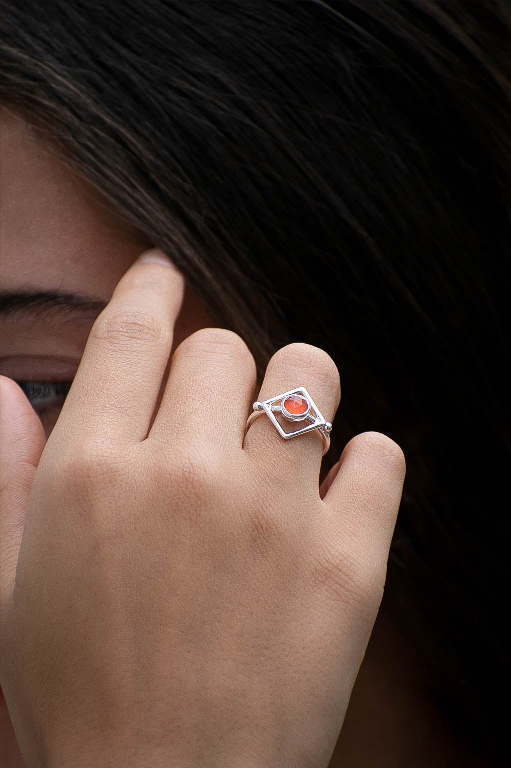Anillo Auralis ágata cornalina - Gallery 5