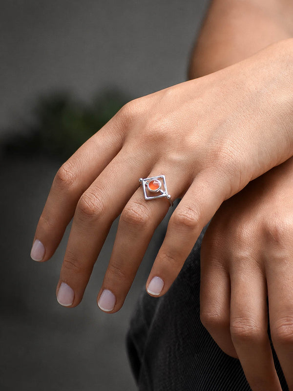 Anillo Auralis ágata cornalina