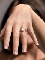 Anillo Aurora amatista y aguamarina - Miniatura 2