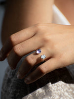 Anillo Aurora amatista y aguamarina - Miniatura 1