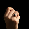 Anillo Forest obsidiana