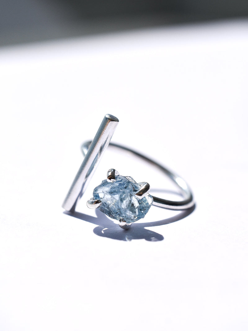 Anillo Otaro aguamarina