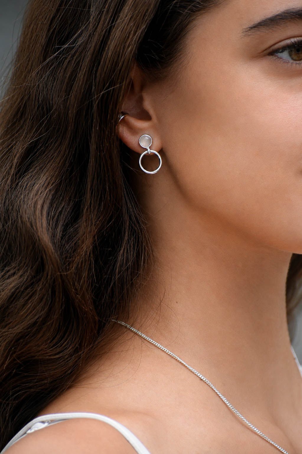 Aretes Mila cuarzo rosa - Gallery 1