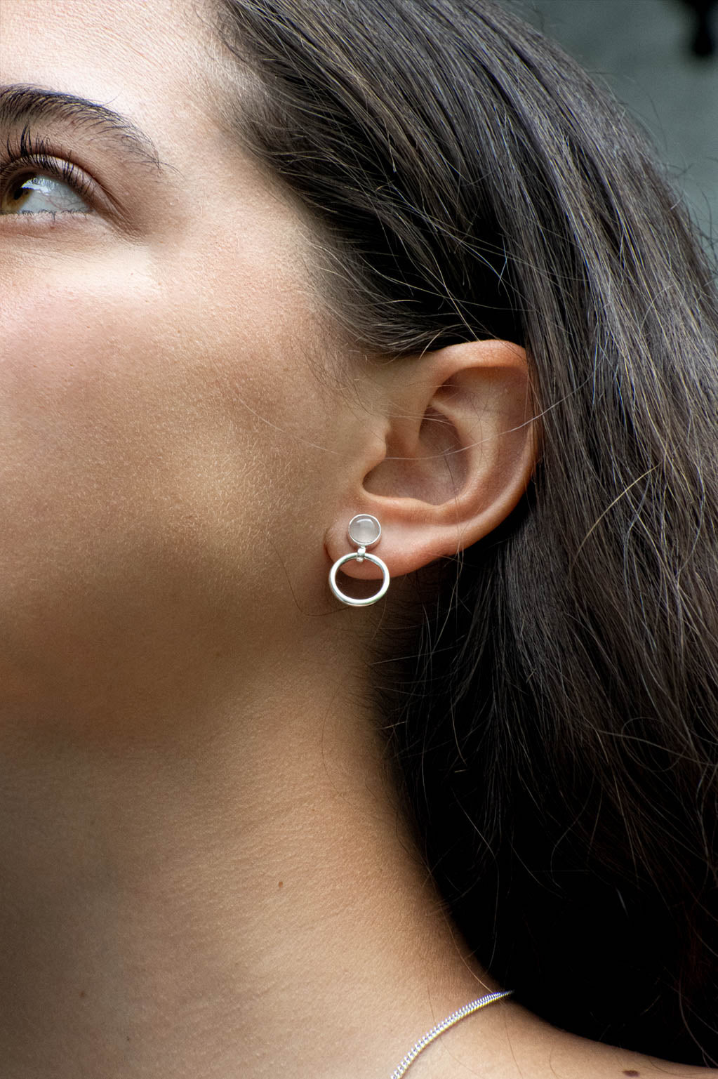 Aretes Mila cuarzo rosa - Gallery 3
