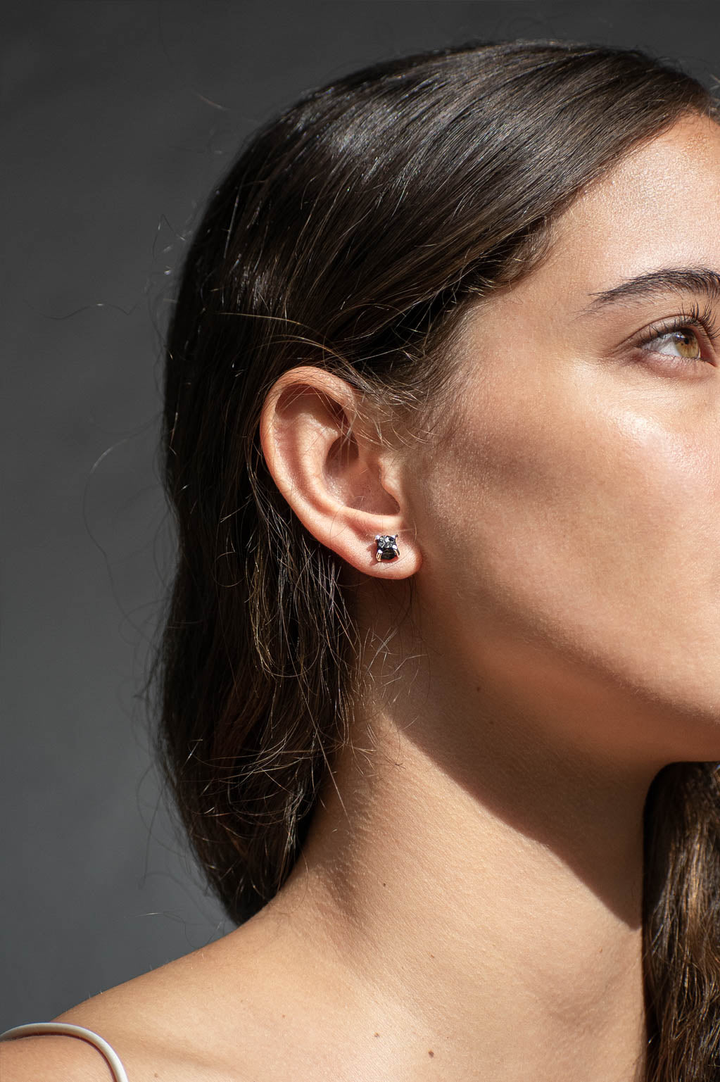 Aretes Raw turmalina negra - Gallery 1