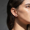 Aretes Raw turmalina negra