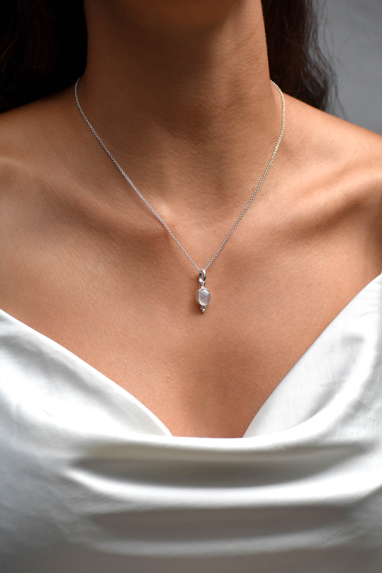 Collar Dalia piedra luna - Gallery 4