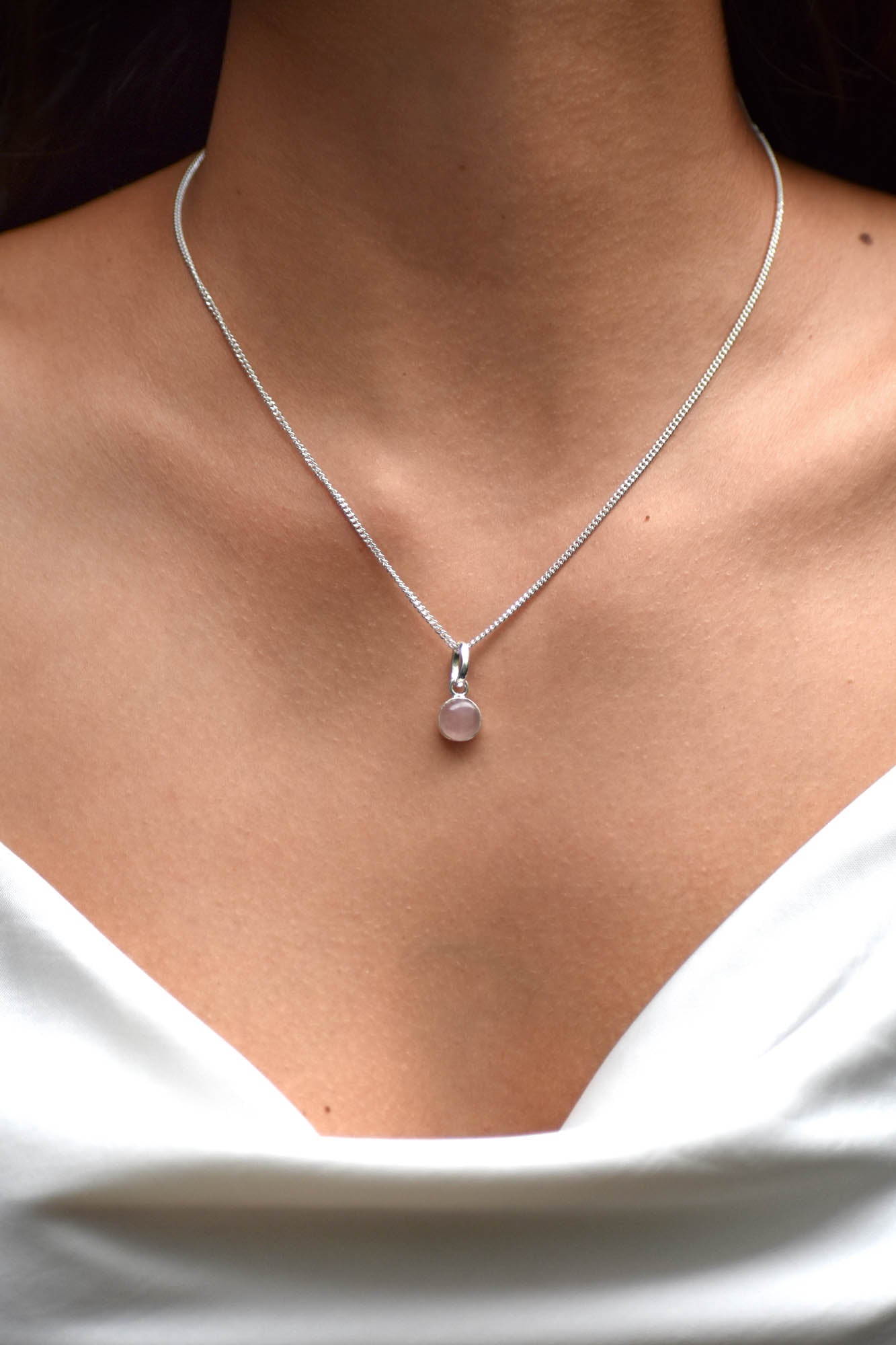 Collar Hermes cuarzo rosa - Gallery 2