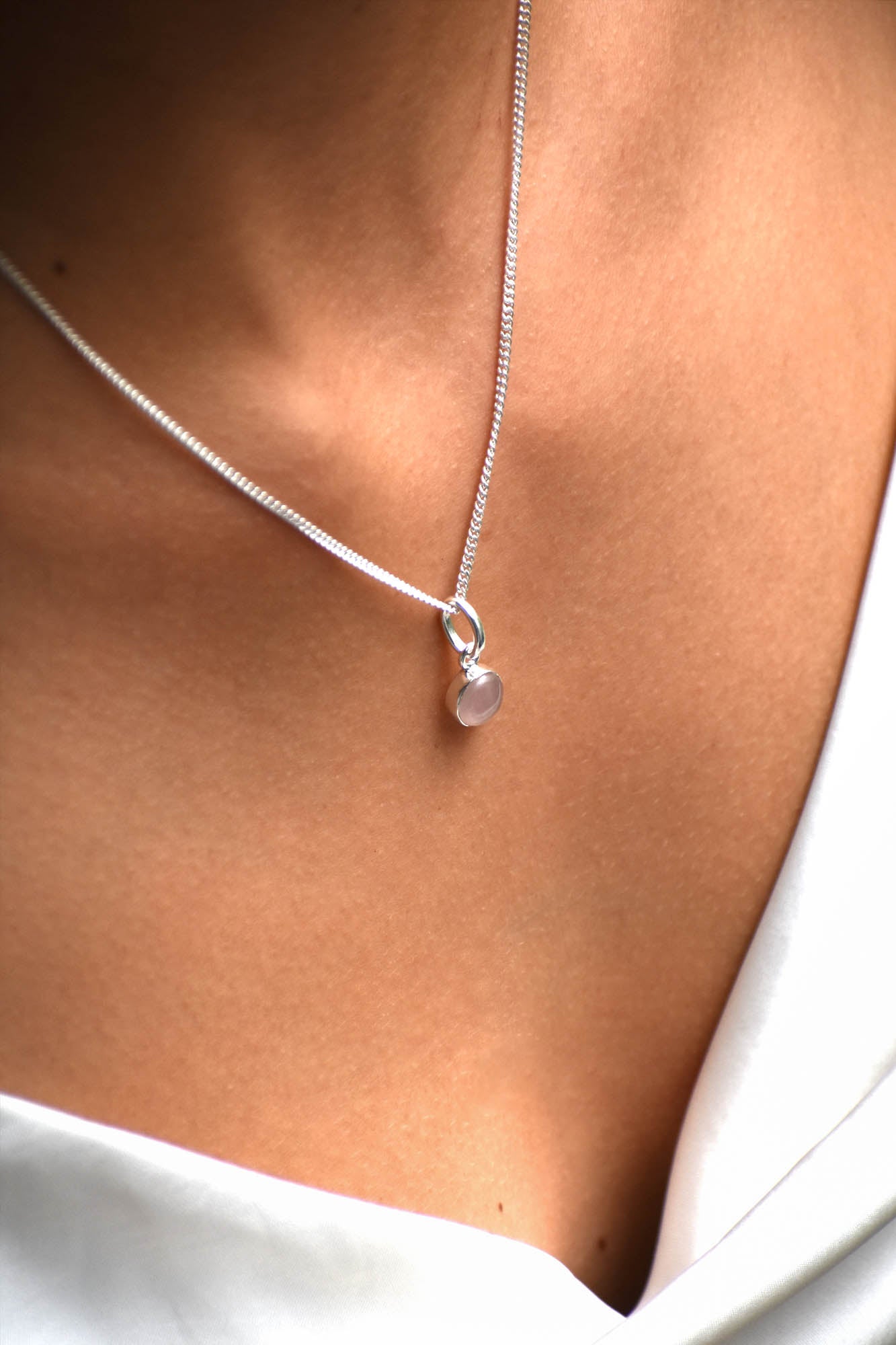 Collar Hermes cuarzo rosa - Gallery 1
