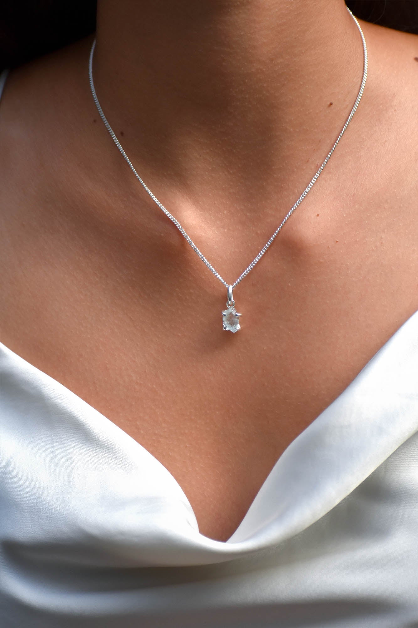 Collar Raw aguamarina - Gallery 2