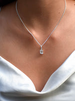 Collar Raw aguamarina - Miniatura 2