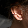 Ear cuff Suna jaspe rojo