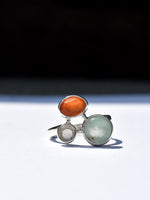 Anillo Sensa ópalo andino, cornalina y cuarzo cristal - Miniatura 1