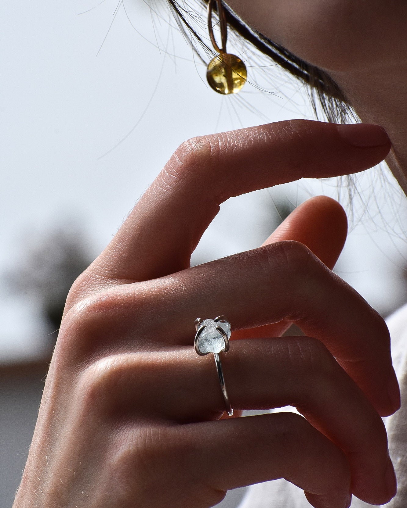 Anillo Raw aguamarina - Gallery 2